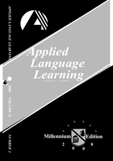 Applied Language Learning (2000 Vol 11 No 2) (PDF)