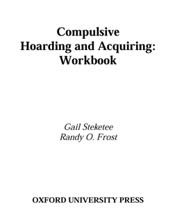 Compulsive Hoarding and Acquiring: Workbook (PDF)