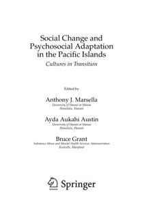 Social Change and Psychosocial Adaptation in the Pacific Islands: Cultures in Transition (PDF)