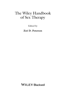 The Wiley Handbook of Sex Therapy (PDF)