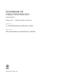 Handbook of Child Psychology – Sixth Edition (PDF)