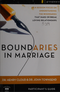 Boundaries in Marriage: Participant’s Guide (PDF)