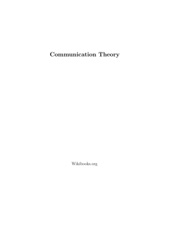 Communication Theory (PDF)