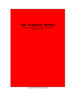 The Assanova Method: Making Sense Of Picking Up Women (PDF)