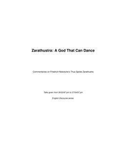 Zarathustra: A God That Can Dance (PDF)