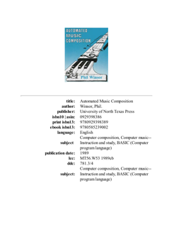 Automated Music Composition (PDF)