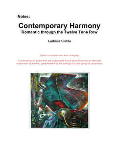 Contemporary Harmony: Romanticism through the Twelve-Tone Row (PDF)